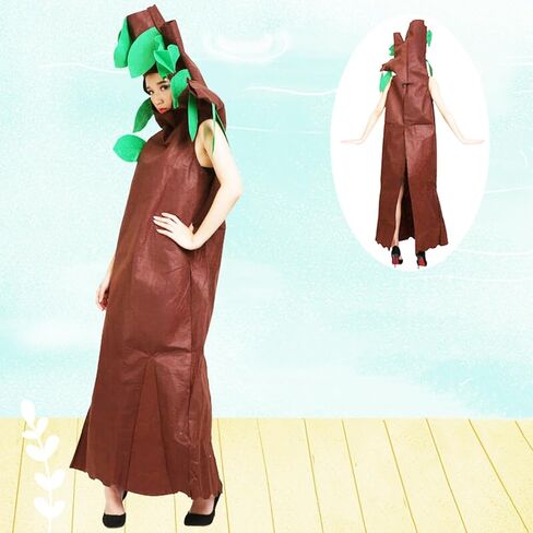 Qianly Adults Tree Costume Birthday Decorative Cosplay Stage Performance Fancy Dress up Fashion Show Clothing in Kuwait