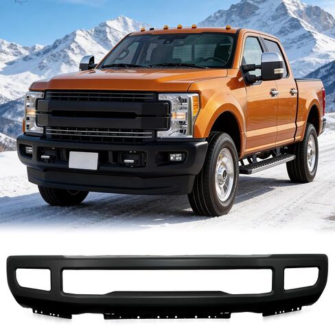 VRC Front Bumper,One-Piece Bumper Front Compatible with 2017 2018 2019 Ford F250 F350 F-250 F-350 Super Duty,Face Bar 1PC for 17-19 Ford F250 F350 (Chrome, W/O Fog Light Holes W/O Sensor Holes) in Kuwait