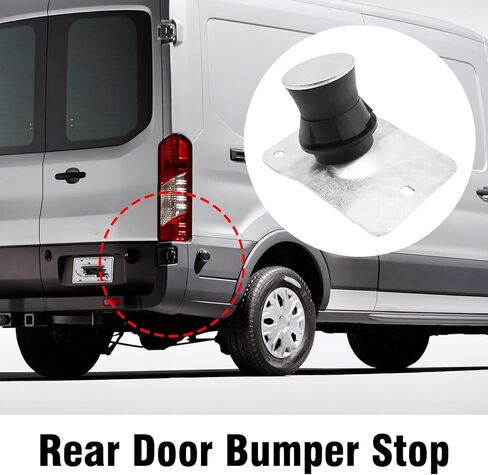 2 قطعة BK3Z61247A64C تعزيز الدعم الخارجي للمصد، تعزيز إيقاف المصد لسيارة Ford Transit--150 250 350 350 HD 2015-2019، سدادة عازلة للأبواب الخلفية تحل محل BK3Z-61247A64-C in Saudi Arabia