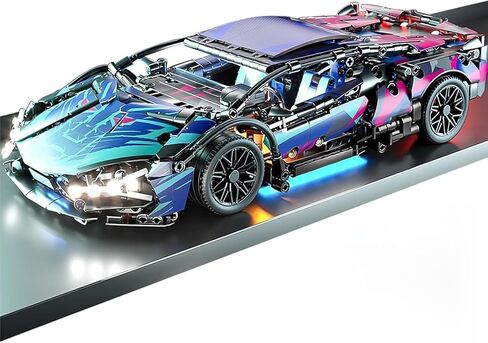 PinkBee Sport Car Building Block Sets for Adults, Remote Control APP Race Car with LED Lights,Collectible 1:14 Model Scale Engineering Toy Men Teens Boys Birthday Gift Age 8+ 8-12 12 13 14 (1314 PCS) in Kuwait