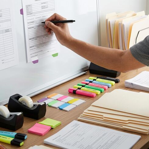 مجموعة أعلام علامات تبويب الفهرس اللزجة 720 قطعة، علامات تبويب لاصقة ملونة قابلة للكتابة وأعلام علامات تبويب صفحة الفهرس، علم ملاحظات لاصقة صغيرة لعلامات الكتب وملصقات الفهارس وعلامات المكتب والمدرسة in Saudi Arabia