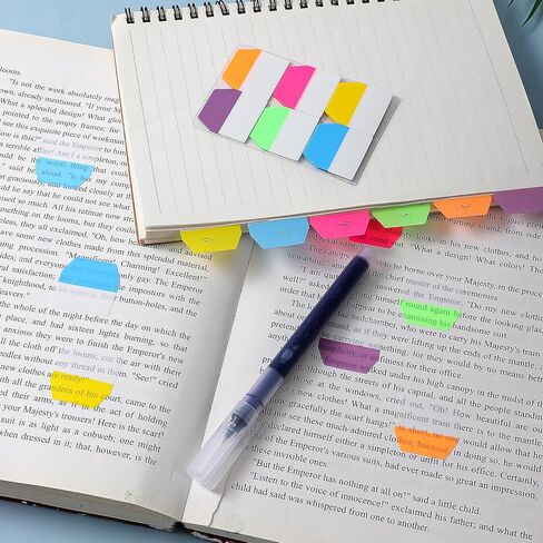 مجموعة أعلام علامات تبويب الفهرس اللزجة 720 قطعة، علامات تبويب لاصقة ملونة قابلة للكتابة وأعلام علامات تبويب صفحة الفهرس، علم ملاحظات لاصقة صغيرة لعلامات الكتب وملصقات الفهارس وعلامات المكتب والمدرسة in Saudi Arabia