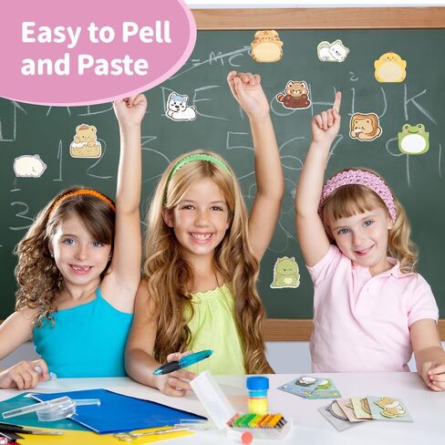 32 وسادة 400 ورقة ملاحظات لاصقة لطيفة، ملاحظات لاصقة على شكل حيوانات كرتونية كاواي، ملاحظات ذاتية اللصق، مجموعة ملاحظات لاصقة صغيرة، هدايا ملاحظات على شكل حيوانات للطلاب، لوازم مكتب المنزل والمدرسة in Kuwait