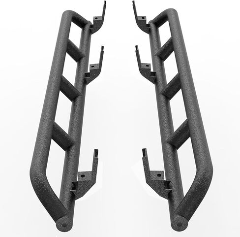 Hooke Road Colorado Rock Sliders Steel Nerf Bars Side Guards Textured Black Compatible with 2015-2026 Chevy Colorado/GMC Canyon Crew Cab Pickup Rocker Guard in Saudi Arabia