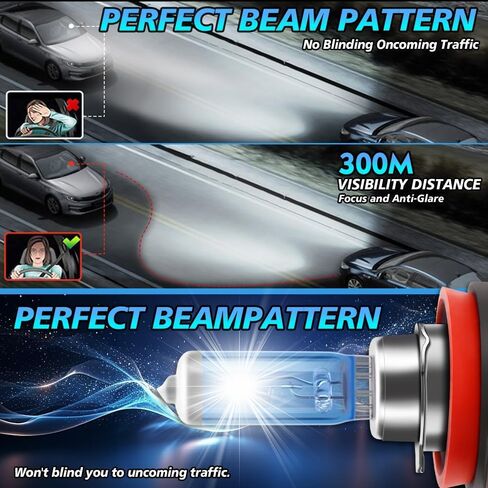 Fit for Subaru Forester 2009-2018 High Performance Halogen Headlight Bulbs,9005 High Beam H11 Low Beam 9145/9006 Fog Lights Headlamp Replacement Bulbs Kit,Pack of 6 in Kuwait