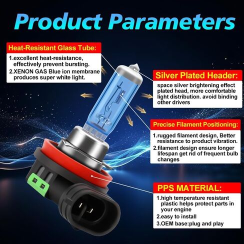 Fit for Subaru Forester 2009-2018 High Performance Halogen Headlight Bulbs,9005 High Beam H11 Low Beam 9145/9006 Fog Lights Headlamp Replacement Bulbs Kit,Pack of 6 in Kuwait