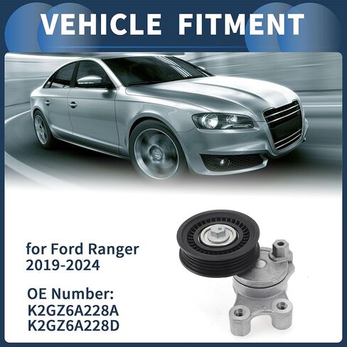 حزام الموتر محرك حزام الموتر بكرة الجمعية لفورد برونكو 2021-2024 2.3L L4 الغاز رقم K2GZ6A228A المعادن 1 قطعة in Saudi Arabia