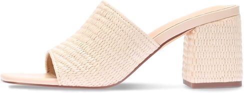 Monrovia Suede Heels for Women, Square Open Toe Slip On Block Heels - Dressy Casual Summer Heeled Sandals in Saudi Arabia