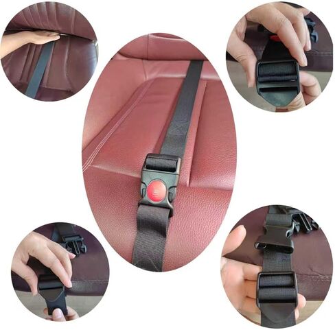 وسادة ناعمة لضبط المقعد لضبط راحة البطن وضبط الدعم لراحة مقعد السيارة وحامل أكواب السيارة وسادات مريحة وإبزيم وغطاء ممتد مما يجعل الكتف والرقبة مريحة (أسود) in Kuwait