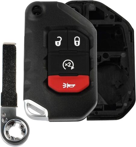 Key Fob Case Shell for Jeep Wrangler Gladiator Remote Start OHT1130261 4btn in Saudi Arabia