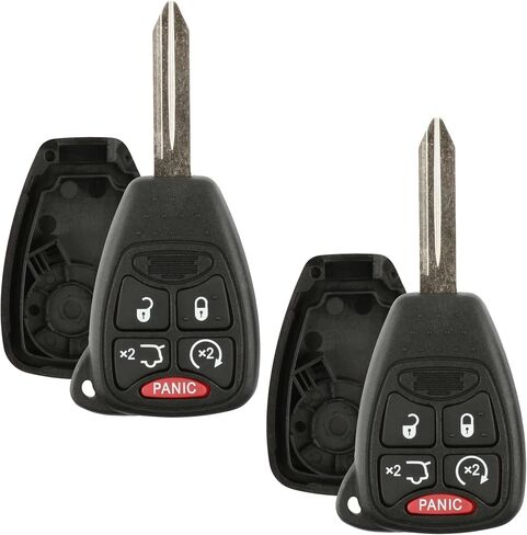 2x Keyless Option Remote Car Key Fob Shell Case For Chrystler Dodge Jeep (OHT692427AA) in Saudi Arabia