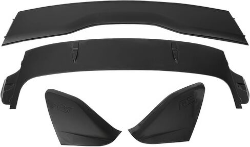 Rear Window Roof Spoiler, Compatible with 2012-2018 Ford Focus Hatchback, RS Style Unpainted Black ABS Rear Windshield Roofline Window Visor, 4 PCs in Saudi Arabia