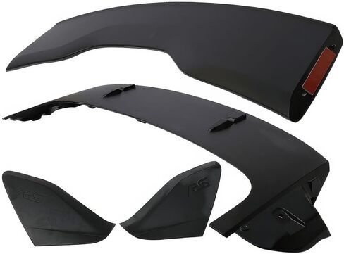 Rear Window Roof Spoiler, Compatible with 2012-2018 Ford Focus Hatchback, RS Style Unpainted Black ABS Rear Windshield Roofline Window Visor, 4 PCs in Saudi Arabia