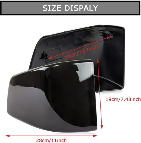 PSLER Battery Side Fairing Cover -Motorcycle Battery Cover for Shadow ACE VT750 VT400 1997-2003 (Black) in Saudi Arabia