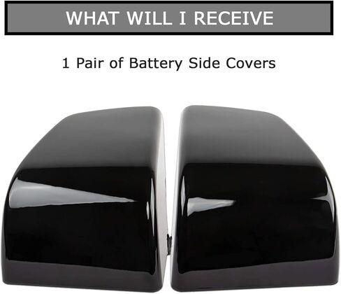 PSLER Battery Side Fairing Cover -Motorcycle Battery Cover for Shadow ACE VT750 VT400 1997-2003 (Black) in Saudi Arabia