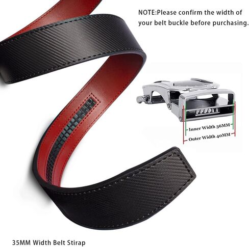 Ratchet Belt Replacement Strap 1 3/8", Leather Belt Strap for 40MM Slide Click Buckle in Saudi Arabia
