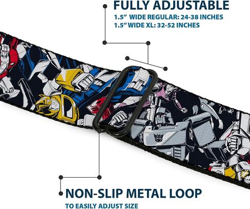 Transformers Belt, Seatbelt Buckle Belt, Transformers Autobot Decepticon Robots and Alt Modes Collage, Adjustable in Saudi Arabia
