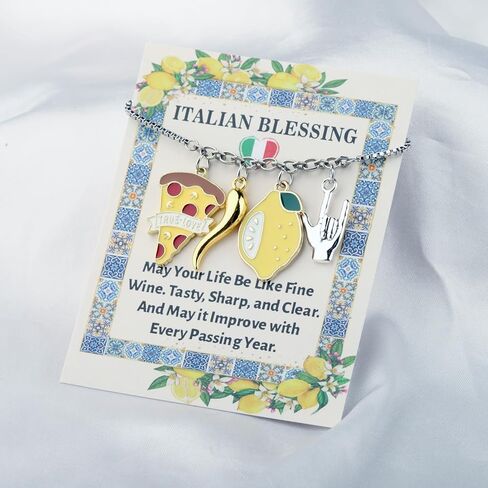 SEIRAA Italian Horn Bracelet Italian Blessing Gifts Italian Jewelry Italian Lemon Bracelet Italian Mama Gifts in Saudi Arabia