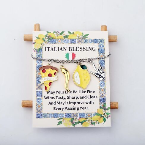 SEIRAA Italian Horn Bracelet Italian Blessing Gifts Italian Jewelry Italian Lemon Bracelet Italian Mama Gifts in Saudi Arabia