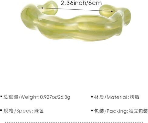 Chunky Acrylic Bracelet for Women,Vintage Irregular Open Bangle Statement Boho Stacking Wide Bracelet Wedding Banquet Exquisite Jewelry in Saudi Arabia