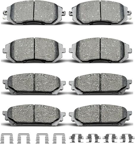 D929 D1004 8pcs Ceramic Front Rear Brake Pads Set With Clips Fit For 2005-2006 Saab 9-2x,For 2004-2008 Subaru Forester,For 2004-2005 Subaru Impreza in Saudi Arabia