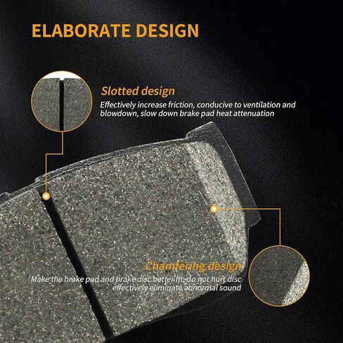 Front and Rear Disc Brake Pads Set Ceramic w/Hardware Replacement for 2002 2003 2004 2005 2006 2007 2008 2009 2010 2011 Hon-da Civic 1998-2002 Accord 2001-2005 El in Kuwait