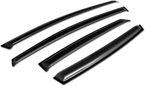 واقي نافذة دخان ذو نمط منحني، واقي ظل لفتحة التهوية، 4 قطع متوافق مع 12-17 فورد فوكس 4 أبواب سيدان/هاتشباك in Kuwait