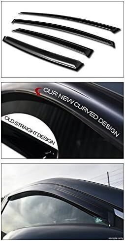 واقي نافذة دخان ذو نمط منحني، واقي ظل لفتحة التهوية، 4 قطع متوافق مع 12-17 فورد فوكس 4 أبواب سيدان/هاتشباك in Kuwait