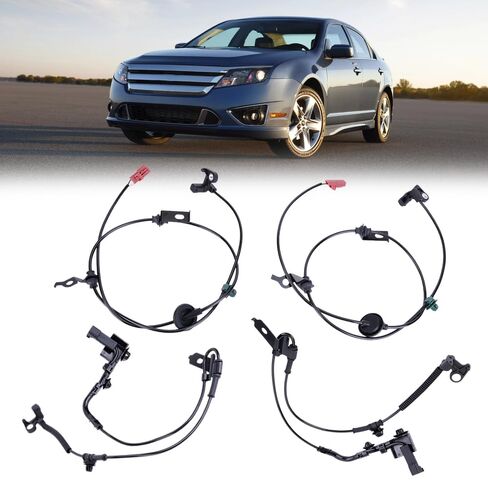 4 قطع مستشعر سرعة العجلات الأمامية والخلفية اليسرى واليمنى ABS لسيارة Ford Fusion 2010-2012 Lincoln MKZ، Mercury Milan 2011 للسائق والراكب أجهزة استشعار سرعة العجلات الجانبية AE5Z2C205B AE5C2C204AC 6E5Z2C187AA in Saudi Arabia