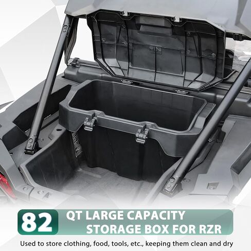 55QT Forward Cargo Box for Polaris RZR XP 1000 2024, UTV Rear Waterproof Bin Bed Storage Box for RZR XP 1000/ XP 4 1000 Sport/Premium/Ultimate 2024 Accessories, Replace OEM #2884525 in Kuwait