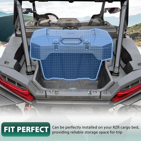 55QT Forward Cargo Box for Polaris RZR XP 1000 2024, UTV Rear Waterproof Bin Bed Storage Box for RZR XP 1000/ XP 4 1000 Sport/Premium/Ultimate 2024 Accessories, Replace OEM #2884525 in Kuwait