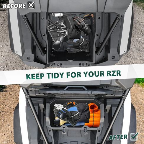 55QT Forward Cargo Box for Polaris RZR XP 1000 2024, UTV Rear Waterproof Bin Bed Storage Box for RZR XP 1000/ XP 4 1000 Sport/Premium/Ultimate 2024 Accessories, Replace OEM #2884525 in Kuwait