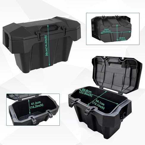 55QT Forward Cargo Box for Polaris RZR XP 1000 2024, UTV Rear Waterproof Bin Bed Storage Box for RZR XP 1000/ XP 4 1000 Sport/Premium/Ultimate 2024 Accessories, Replace OEM #2884525 in Kuwait