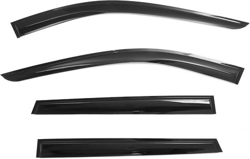 IKON MOTORSPORTS Tape on Window Visors Compatible with 2022-2026 Infiniti QX60, Mugen Style Acrylic Somke Rain Guards, Side Window Wind Deflectors 4PCS in Saudi Arabia