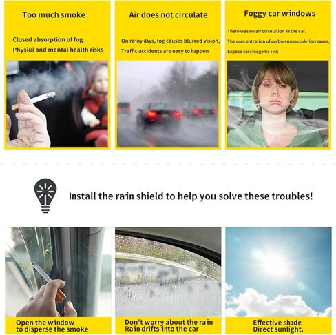 Rain Guards for Cadillac CTS Sedan 2014-2019 Car Accessories Rain Guards Side Window, Deflector Vent Window Visors in Kuwait