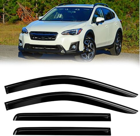 Window Rain Guards Compatible 2018-2023 Subaru Crosstrek 4PC Window Visors Vent Shade Deflector Tape On 2017-2023 Subaru Impreza Hatchback Only in Saudi Arabia