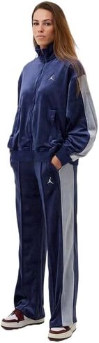 Nike Jordan Flight Women's Velour Jacket, Midnight Navy/Stealth/White, LARGE in Saudi Arabia