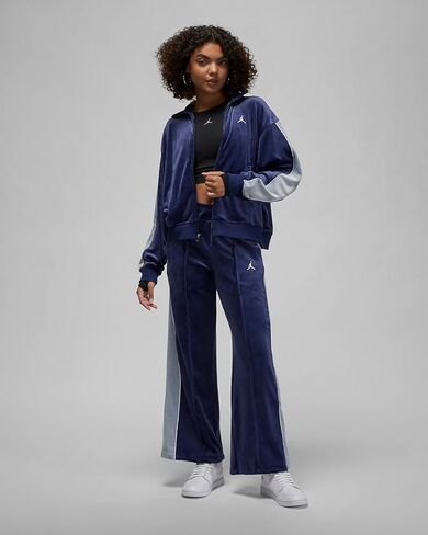 Nike Jordan Flight Women's Velour Jacket, Midnight Navy/Stealth/White, LARGE in Saudi Arabia