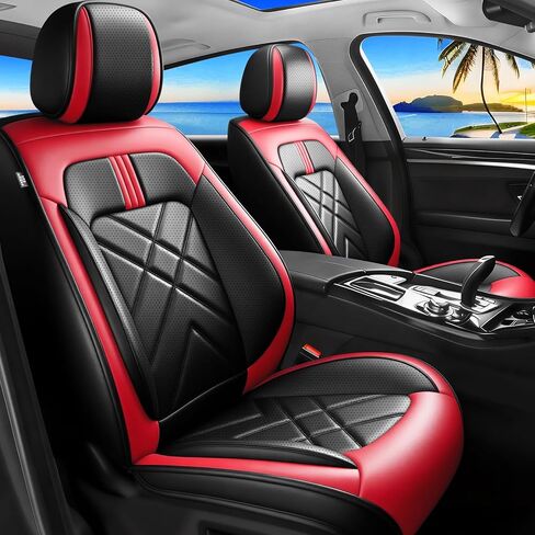 أغطية مقاعد إكسبيديشن مناسبة خصيصًا لسيارة Ford Expedition 2011-2026، أغطية مقاعد جلدية كاملة التغطية مقاومة للماء وقابلة للتنفس، واقيات مقاعد السيارات، متوافقة مع الوسائد الهوائية (5 مقاعد، أسود) in Kuwait