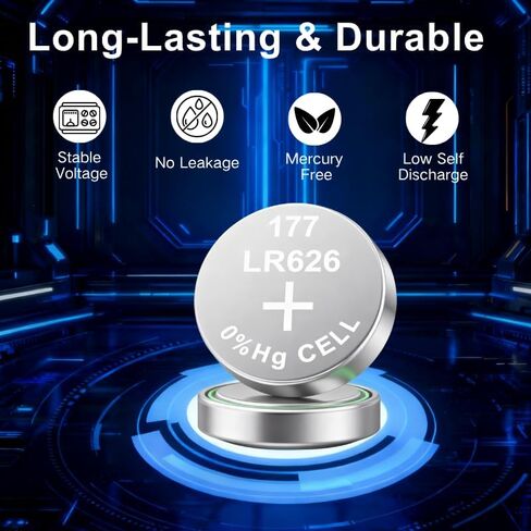 Toyohira SR626SW Watch Battery 377 Watch Battery 10 Pack, Button Cell Batteries High Capacity 377 lr626 ag4 Alkaline 1.5v Batteries Replacement for Watches Calculators Toys in Kuwait