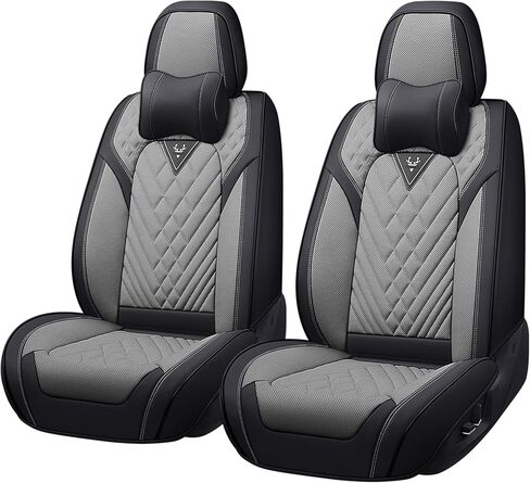 Front Seat Covers for Lincoln Zephyr 2006, Premium Car Seat Cushion,Waterproof Seat Protectors, Luxury Automotive Interior Accessories (2-Seat Set, Gray&Black) in Kuwait