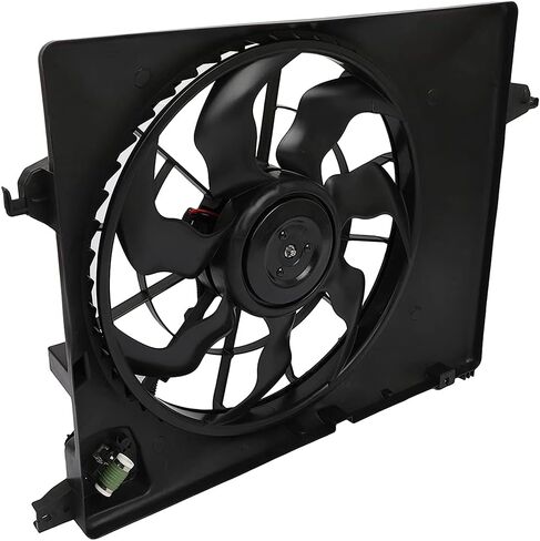 SCITOO Engine Radiator Cooling Fan Assembly Compatible with 2010-2012 for Hyundai for Santa Fe 2.4L 3.5L 2011-2013 for Kia for Sorento 2.4L 3.5L; Replace 621493 in Saudi Arabia