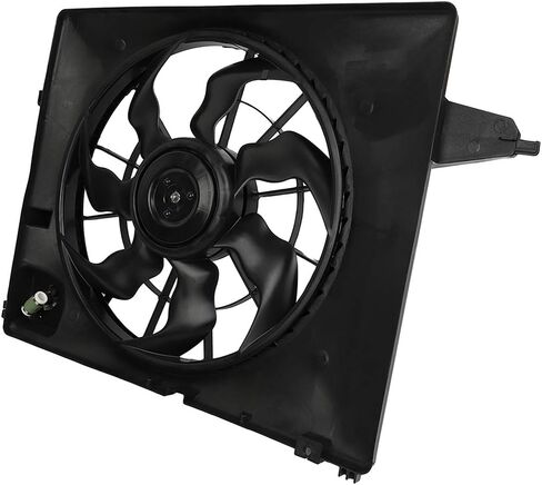 SCITOO Engine Radiator Cooling Fan Assembly Compatible with 2010-2012 for Hyundai for Santa Fe 2.4L 3.5L 2011-2013 for Kia for Sorento 2.4L 3.5L; Replace 621493 in Saudi Arabia