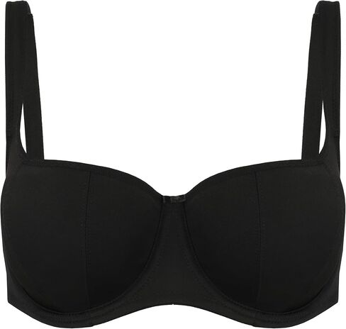 حمالة صدر نسائية من Rosme غير مبطنة بتأثير Underwire مقاس كبير من القماش البسيط المسامي الناعم ذو الرقبة المربعة in Kuwait