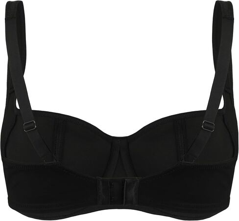 حمالة صدر نسائية من Rosme غير مبطنة بتأثير Underwire مقاس كبير من القماش البسيط المسامي الناعم ذو الرقبة المربعة in Kuwait