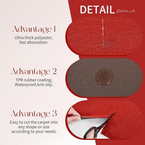 عداء السجاد الأحمر للحفلات 3 × 10 أقدام، ظهر مطاطي سميك للغاية غير قابل للانزلاق، سجادة عداء الممر الأحمر للخطوات، سجادة اللباد للحفلات الراقصة، زينة حفل الزفاف، مناسبة للاستخدام على المدى الطويل - 3 × 10 قدم in Kuwait