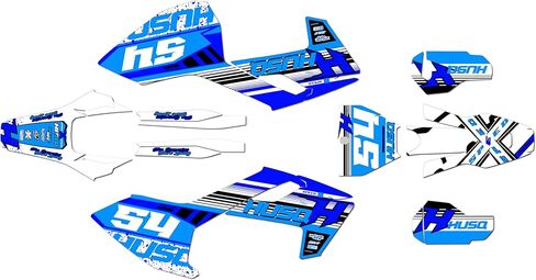 Graphics Kit for Husqvarna TC125 FC250 FC350 FC450 (2016-2018) Split Series Gold 9 Mil - Easy Go - Dirt Pit Bike Motorcycle Sticker, Dirtbike Racing Decal Motocross Accessories no-Plastics in Saudi Arabia