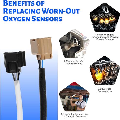 O2 Oxygen Sensor Upstream + Downstream (Only 2.5L) Compatible with 2013-2017 Nissan Altima Base/SL/S/SV, for 2016-2017 Nissan Altima SR 丨 Replaces OE# 234-9133 234-4905 丨 2PCS in Kuwait