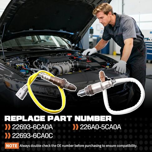 2Pcs Upstream Downstream Oxygen Sensor Fit for Nissan Altima 2019 Only Fit for Nissan Rogue 2021 Only Replaces 22693-6CA0A 226A0-5CA0A 22693-6CA0C in Kuwait