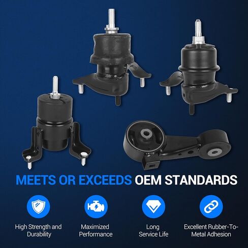 Autoround Engine Motor and Trans Mount Kit Compatible with Toyota Camry LE XLE 2002-2006, SE 2002-2003, V6 3.0L Sedan Automatic Transmission, Replace OE A4203 A4211 A4236 A4207, Set of 4 in Saudi Arabia